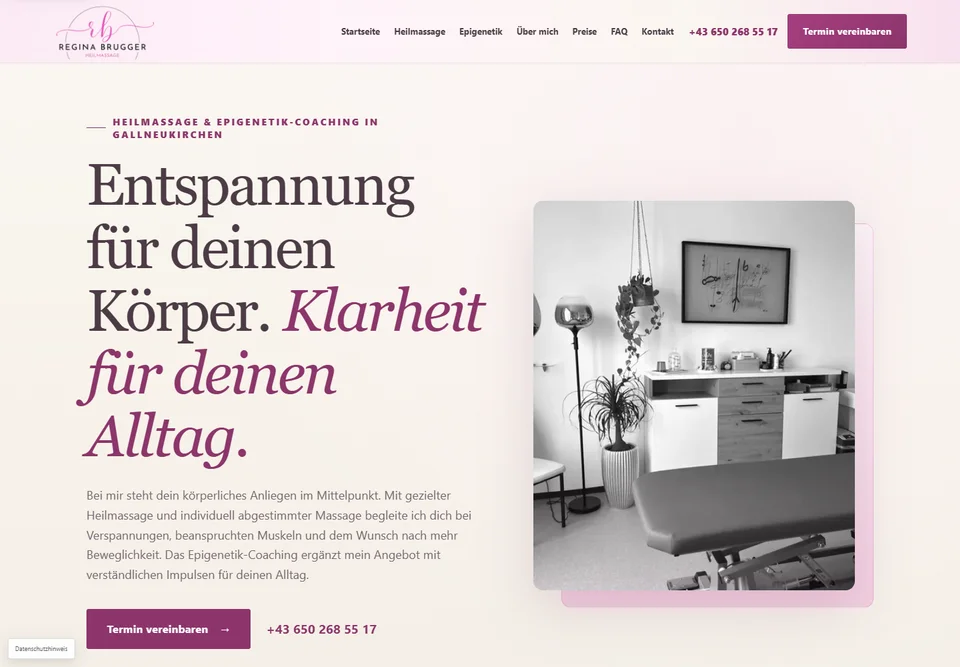 Startseite von Regina Brugger