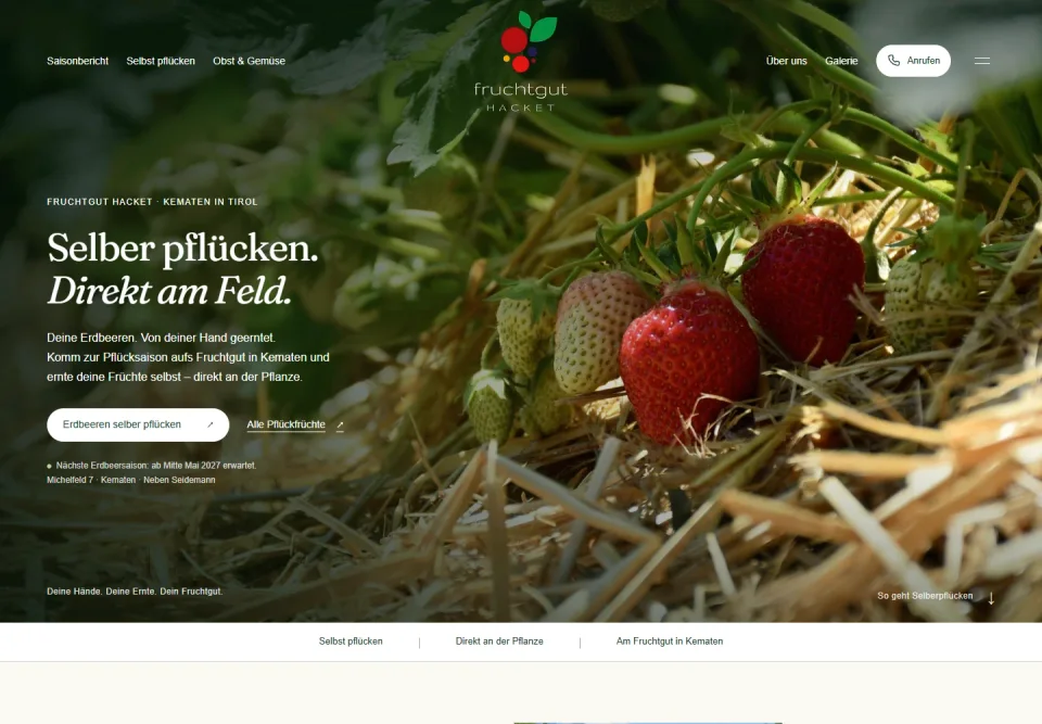 Startseite von Fruchtgut Hacket